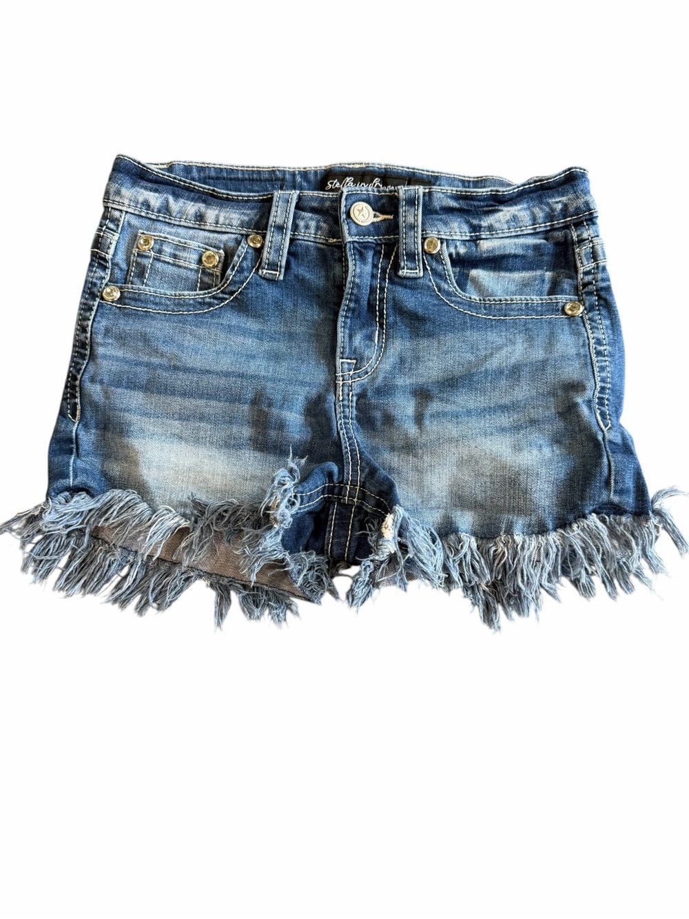 Stella in Dreams Embellished Pocket Denim Shorts Women’s 7/28